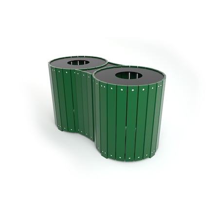 Frog Furnishings 32 gal. Round Trash Can PB 32RDBGRE